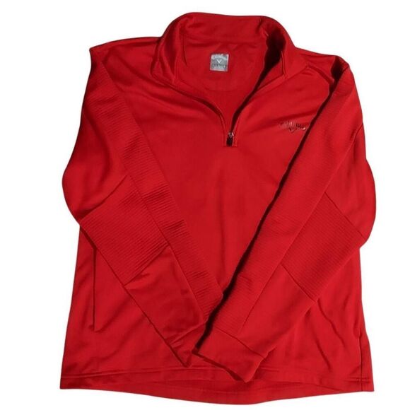 Callaway Men’s Red 1/4 Zip Golf Pullover - Picture 1 of 4
